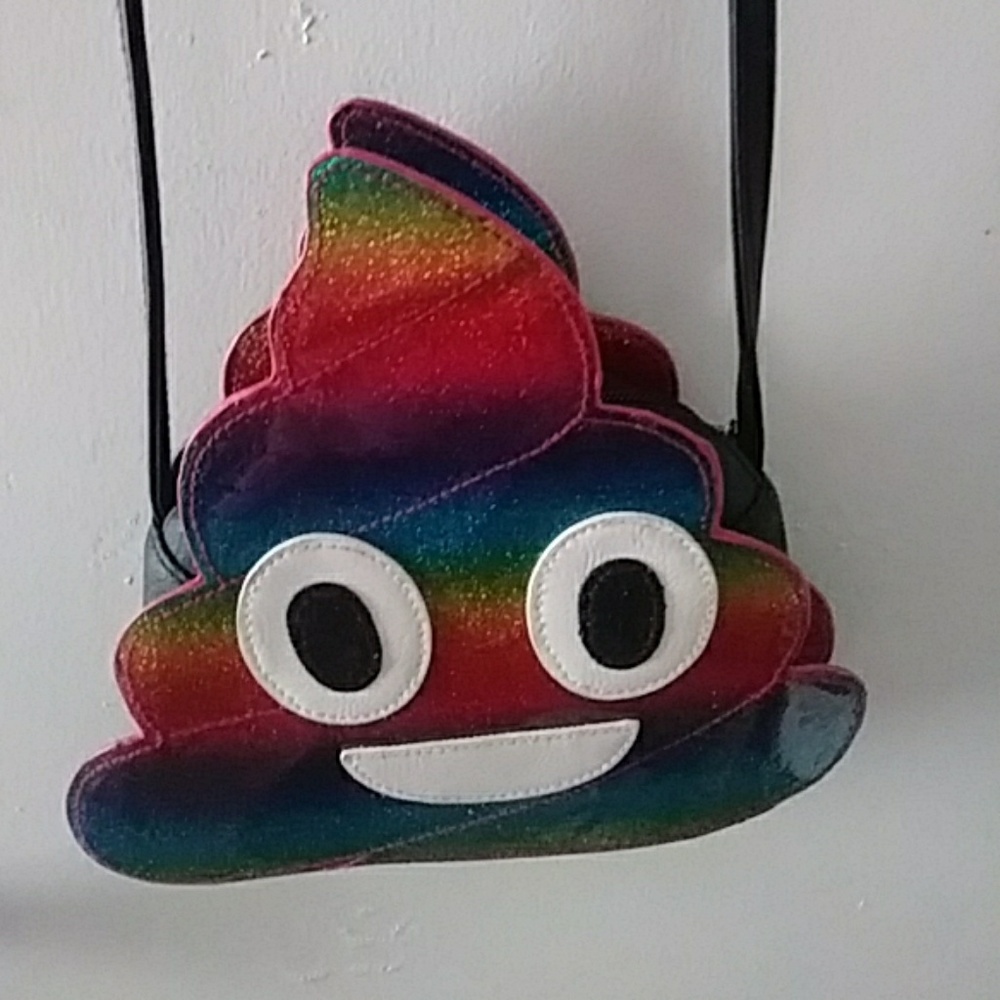 Rainbow Poop Emoji Purse